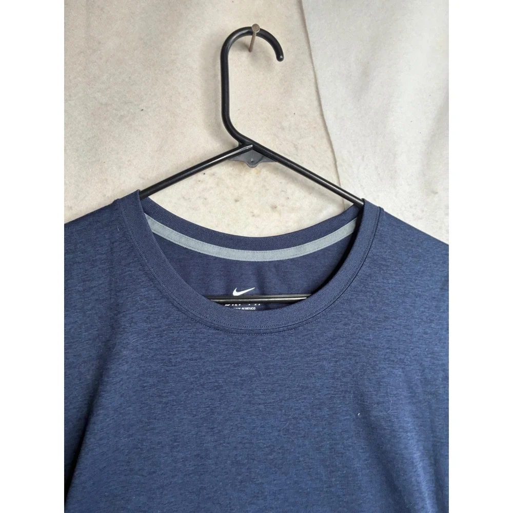 Nike Dri-FIT Womens Small Navy Blue Heathered Short Sleeve Athletic T-Shirt